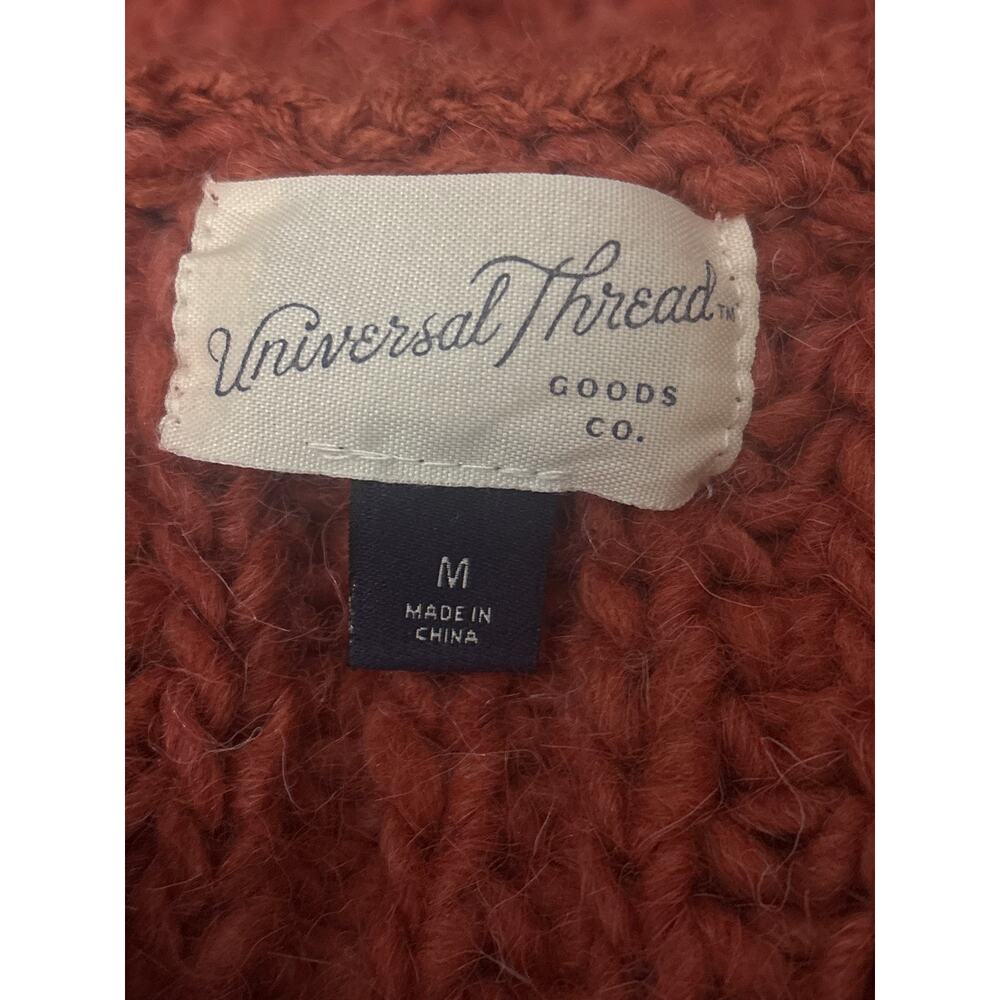 Universal Thread Rust Cable Knit Chunky Sweater M… - image 3